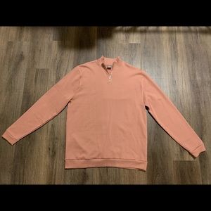 NWOT ASOS 3/4 Zip Sweater, Rose color, Size 2XL